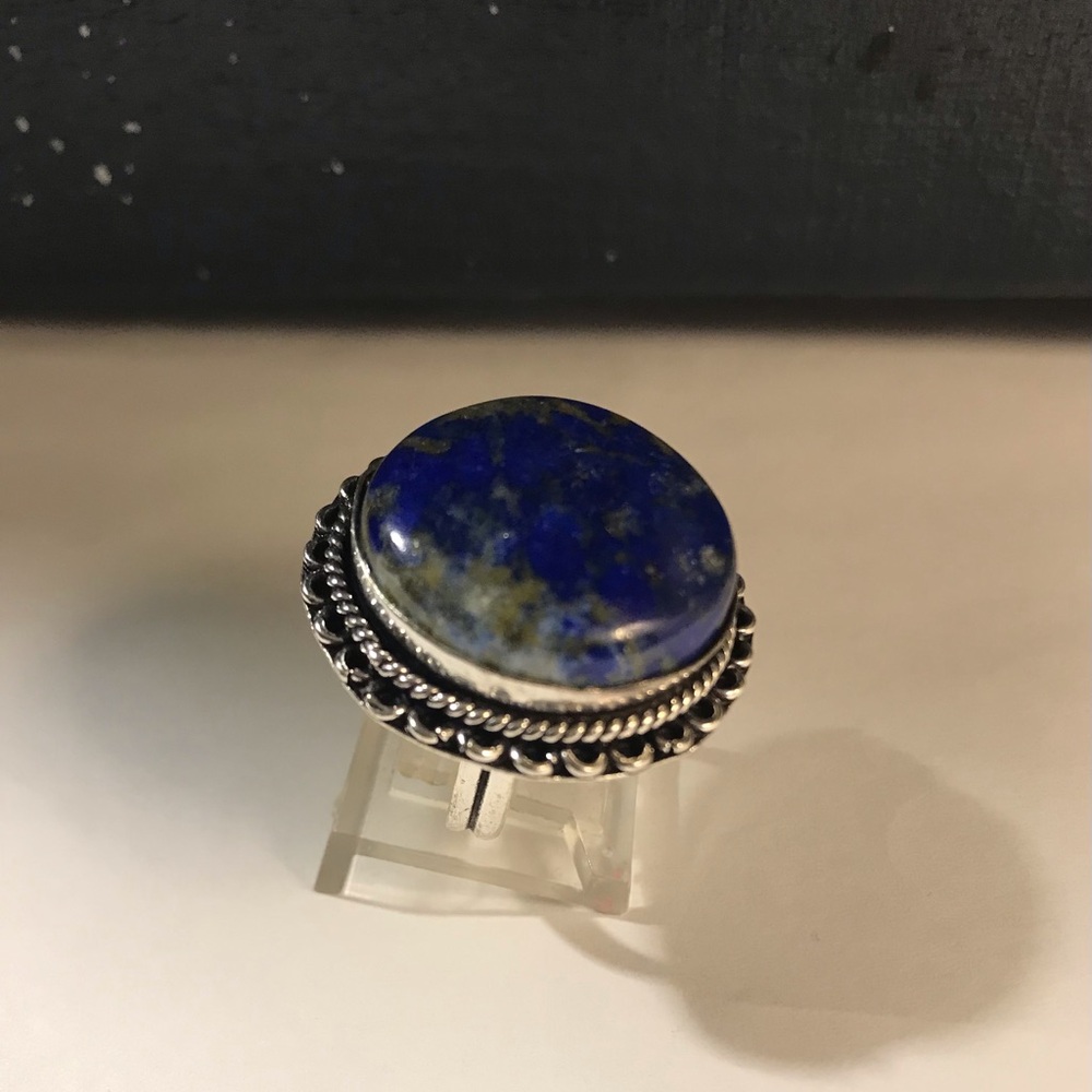 Sodalite Stamped 925 Sterling Silver Ring